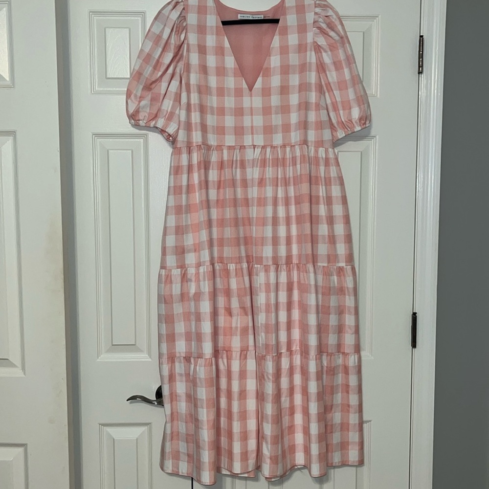 English factory pink maxi dress